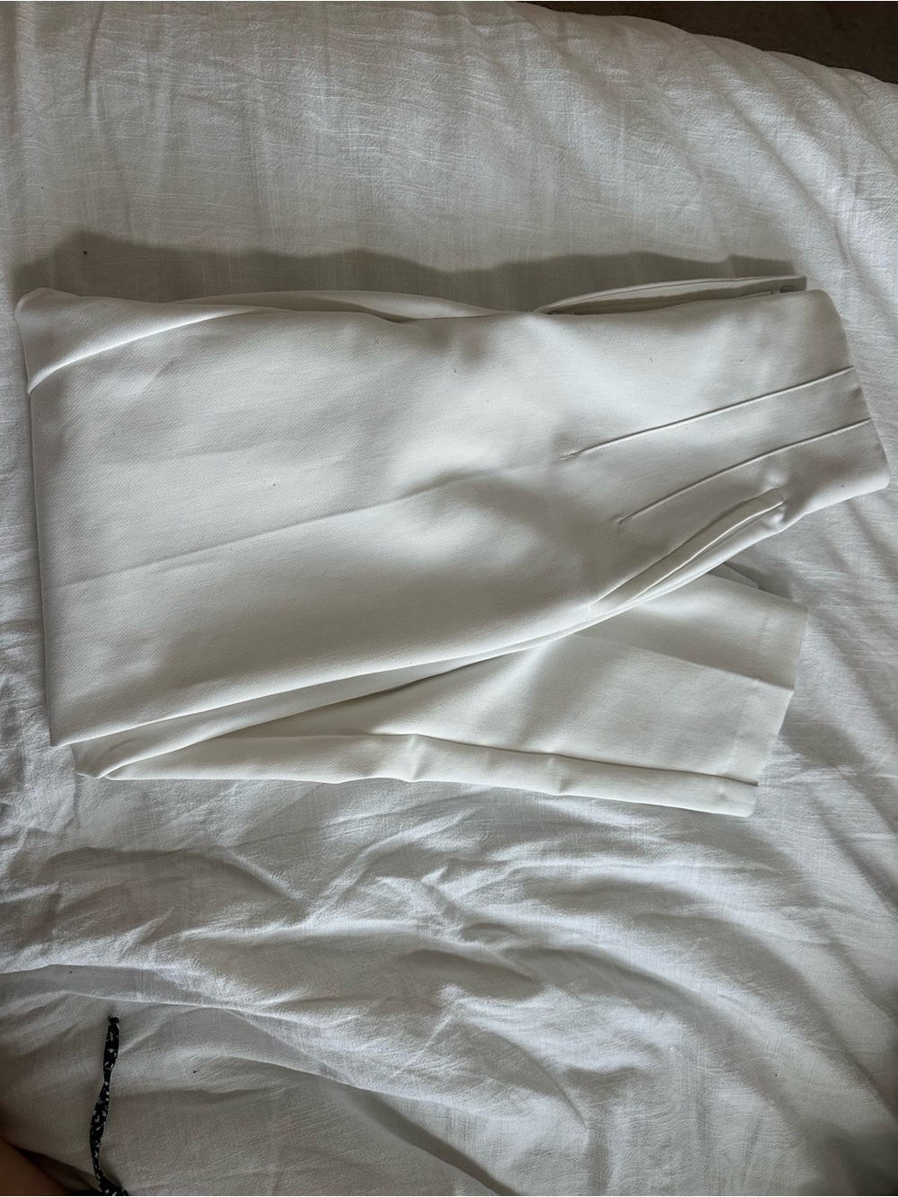 Zara White High-Waist Trousers